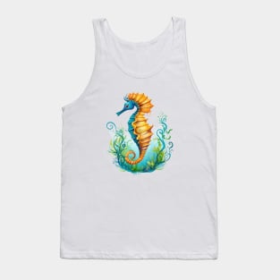 Watercolor Seahorse Tank Top